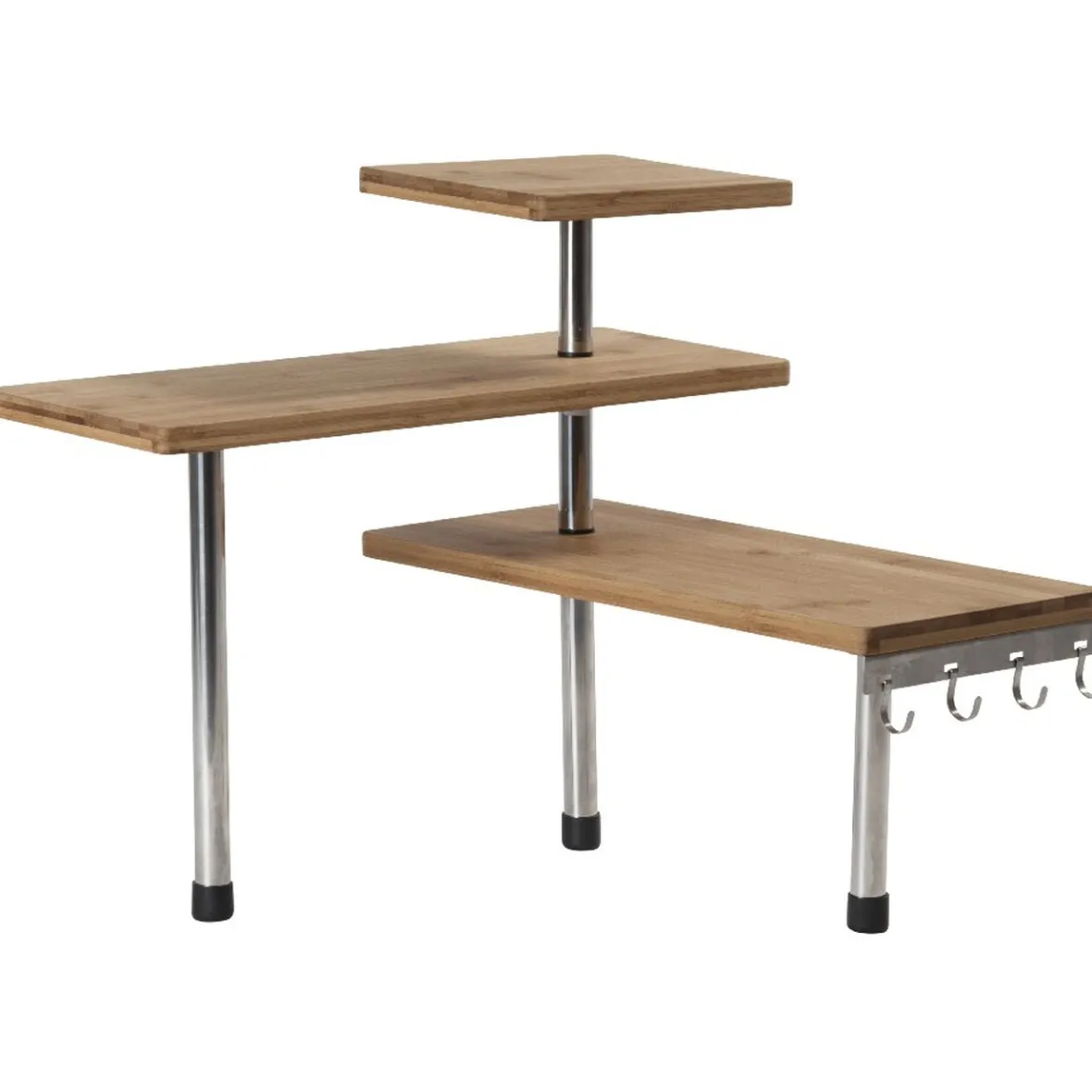 Gifi Rangement De Cuisine^Etagère d'angle modulable en bambou