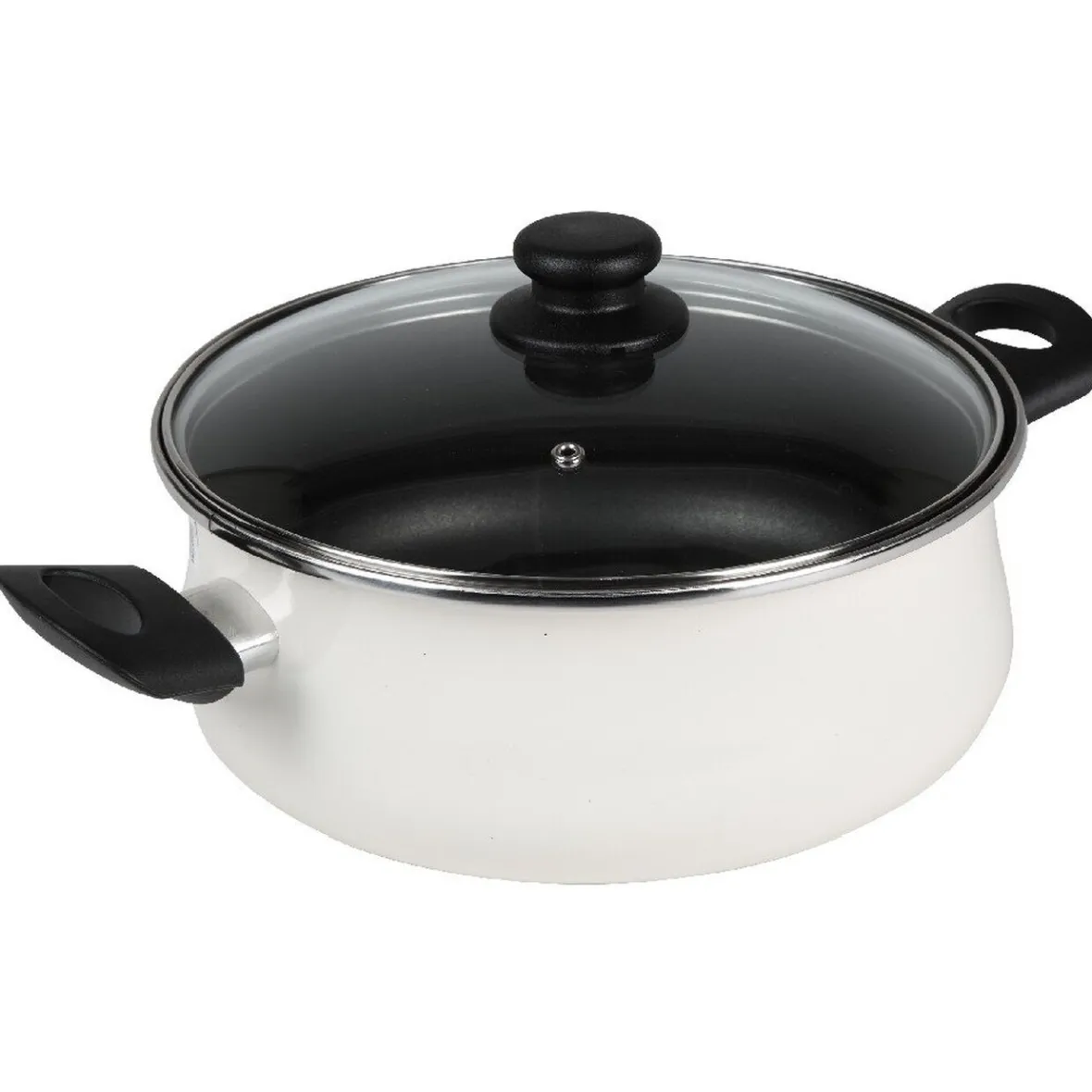 Gifi Cuisson^Faitout acier émaillé beige Ø 26 cm