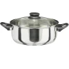 Gifi Cuisson^Faitout anti adhésif inox couvercle en verre