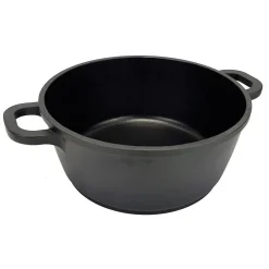 Gifi Cuisson^Faitout noir couvercle verre transparent