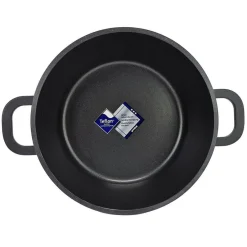 Gifi Cuisson^Faitout noir couvercle verre transparent