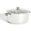 Gifi Cuisson^Faitout tous feux dont induction inox et verre Ø25,5cm