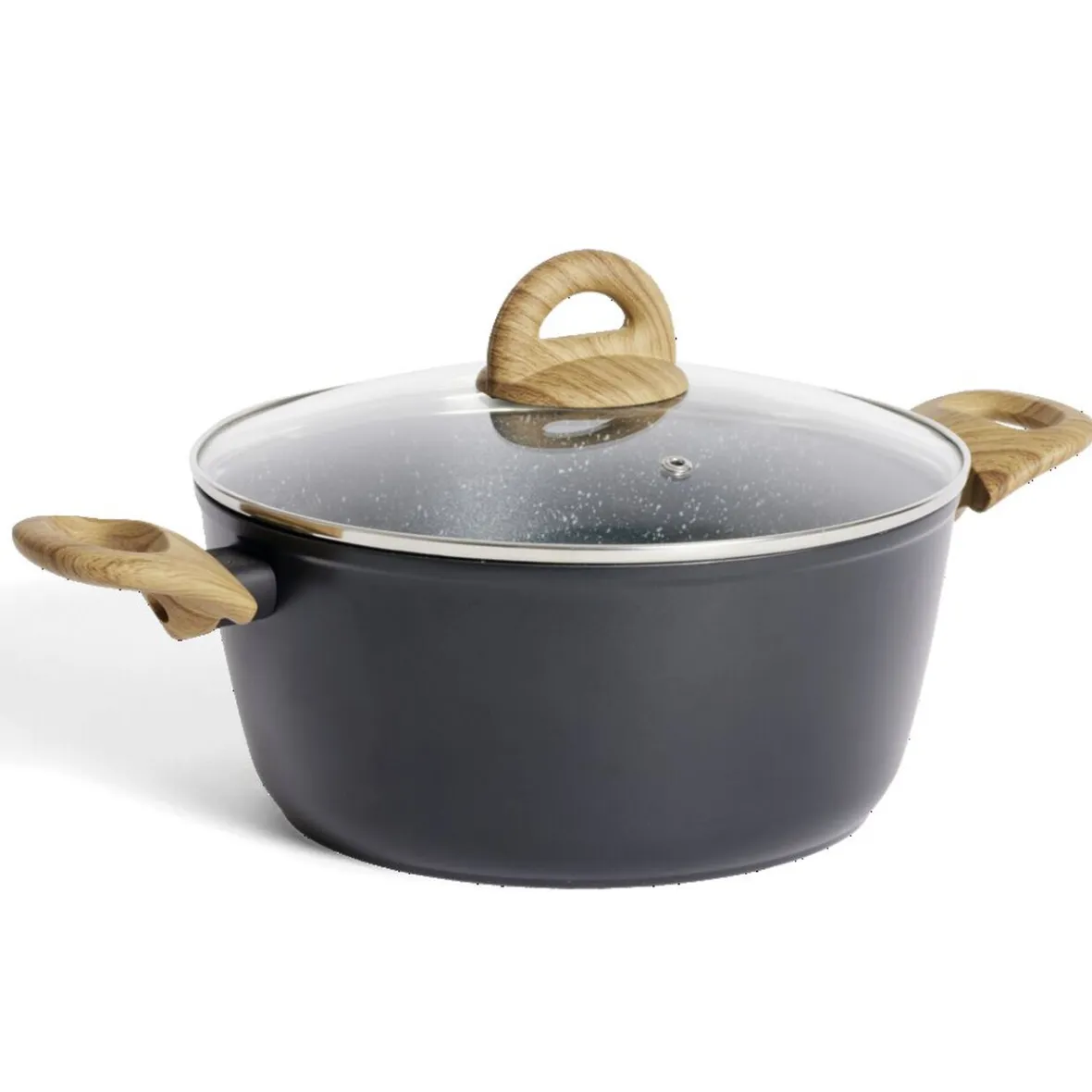 Gifi Cuisson^Faitout tous feux dont induction aluminium gris Ø24cm