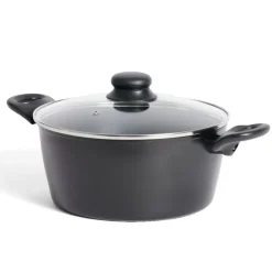 Gifi Cuisson^Faitout tous feux dont induction aluminium noir Ø24cm