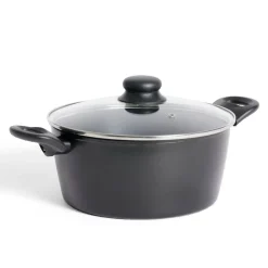 Gifi Cuisson^Faitout tous feux dont induction aluminium noir Ø24cm
