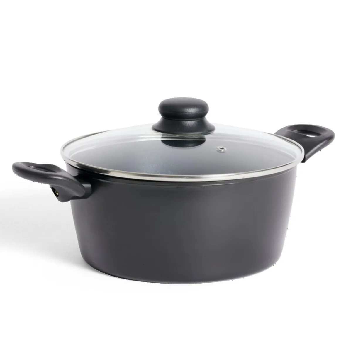 Gifi Cuisson^Faitout tous feux dont induction aluminium noir Ø24cm