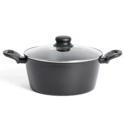Gifi Cuisson^Faitout tous feux dont induction aluminium noir Ø24cm