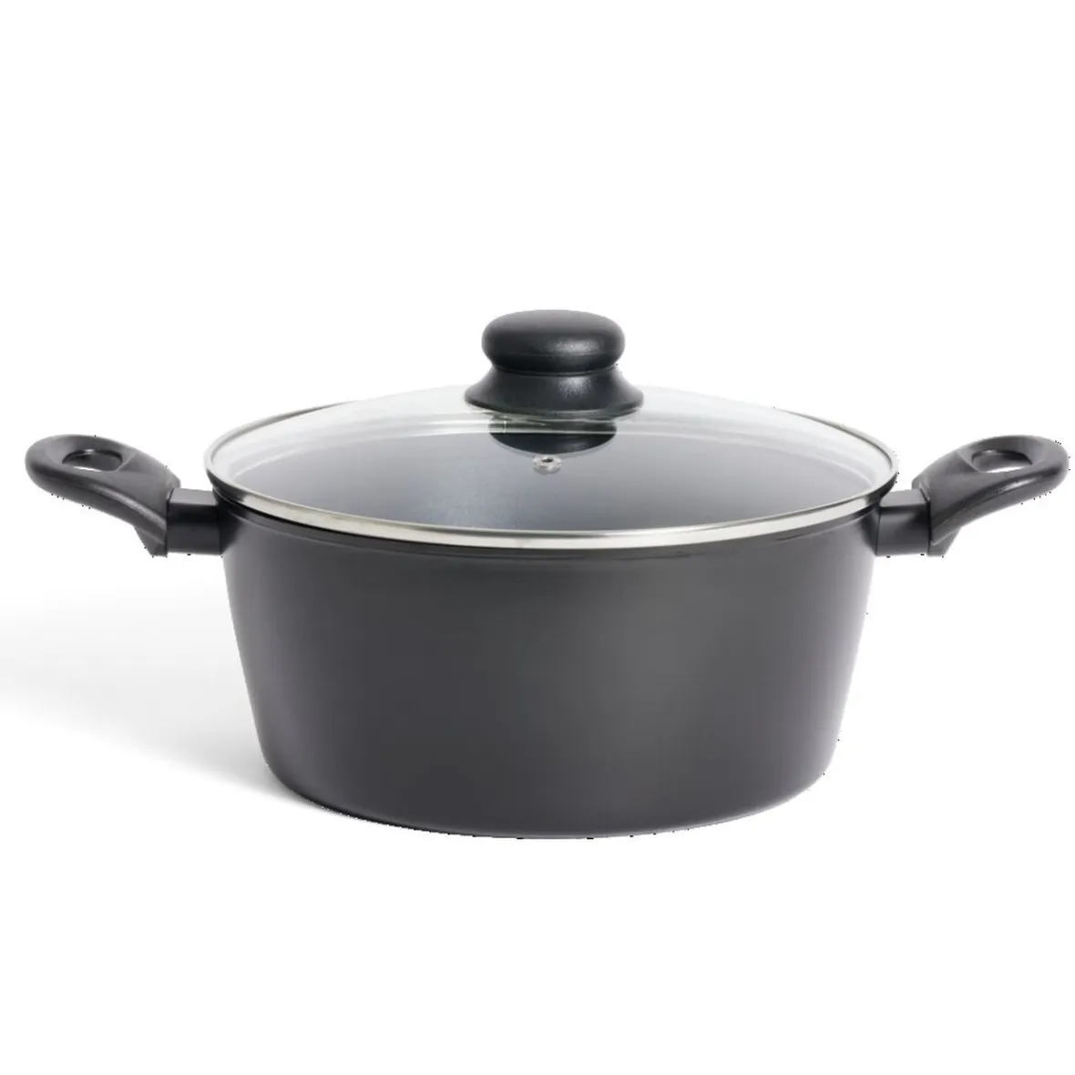 Gifi Cuisson^Faitout tous feux dont induction aluminium noir Ø24cm