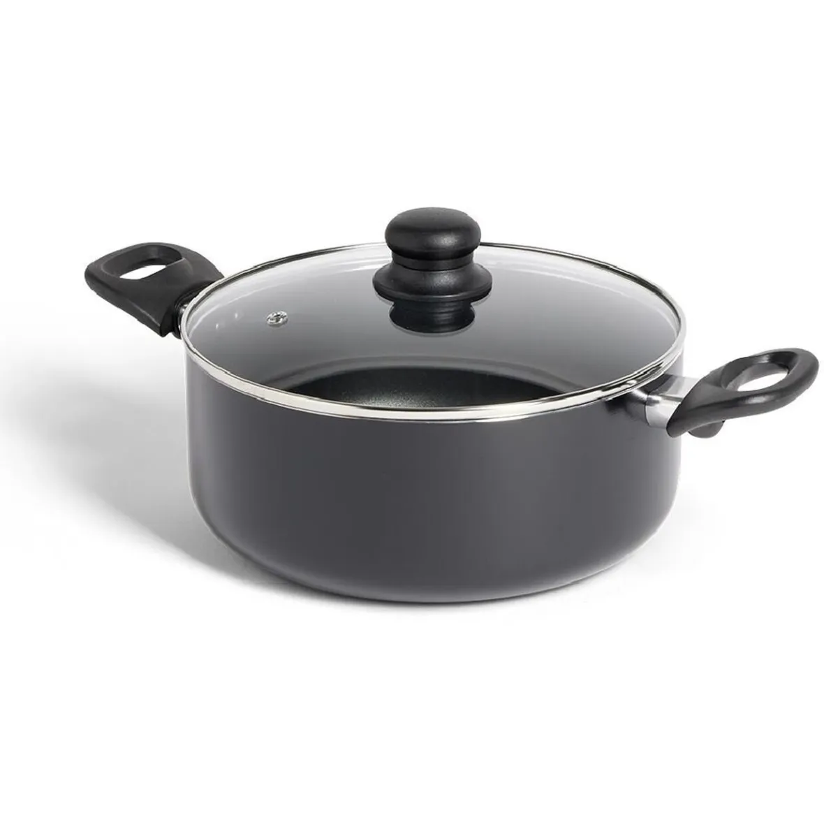 Gifi Cuisson^Faitout tous feux sauf induction aluminium noir Ø24cm