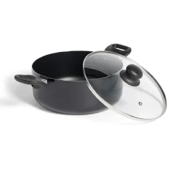 Gifi Cuisson^Faitout tous feux sauf induction aluminium noir Ø24cm