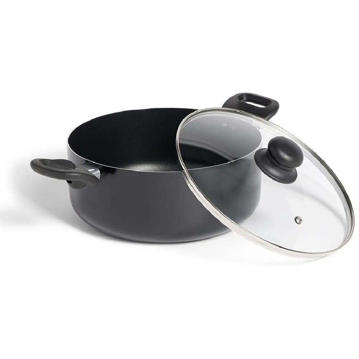Gifi Cuisson^Faitout tous feux sauf induction aluminium noir Ø24cm