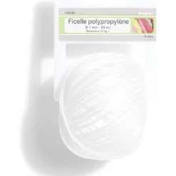Ficelle en polypropylène blanc Ø1 mm - L.50 m^Gifi Outlet