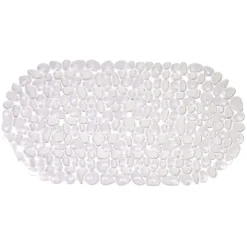 Fond de baignoire antidérapant design galet pvc blanc^Gifi Discount