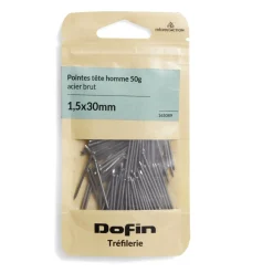 50g pointes tête homme acier brut - 1,5x30 mm^Gifi Outlet