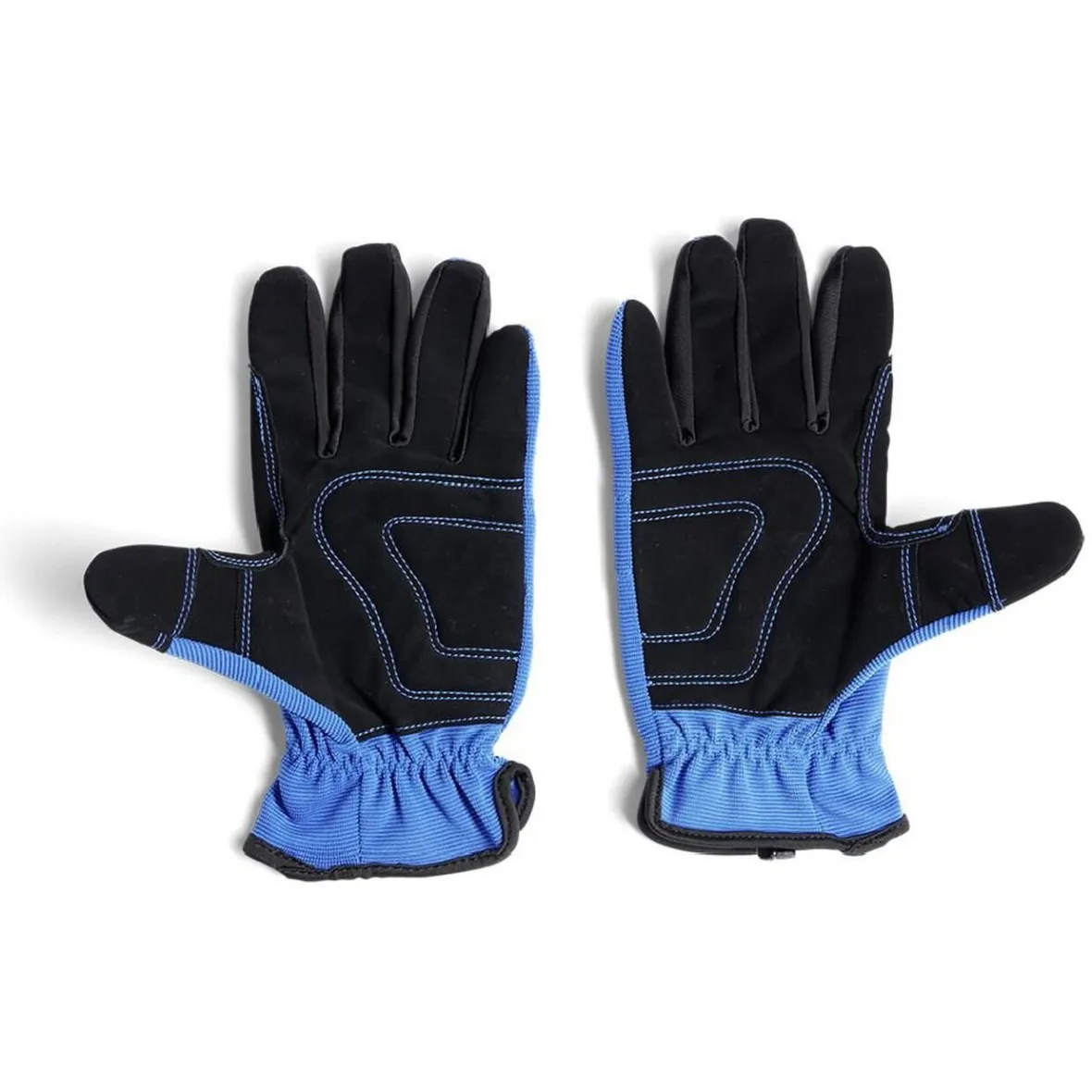 Gants mécanicien coton et cuir taille unique bleu^Gifi Sale