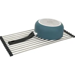 Gifi Rangement De Cuisine^Égouttoir en inox et silicone - L.46xl.24cm