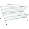Gifi Rangement De Cuisine^Égouttoir pliable en métal gris 36x31xH22cm