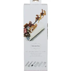 Gifi Cuisson^Kit bûche de Noël forme traîneau en vol