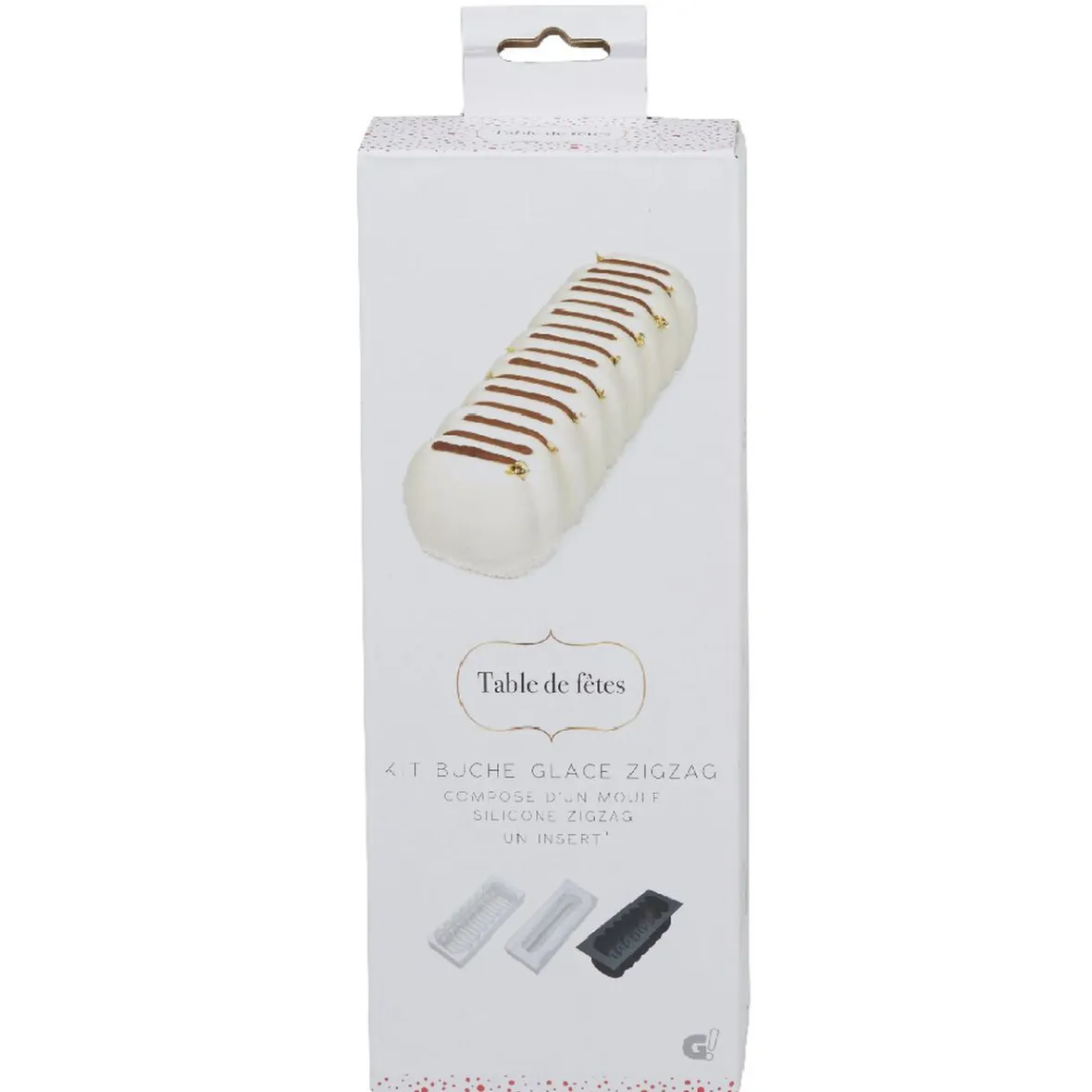 Gifi Cuisson^Kit bûche de Noël glacée à zigzag