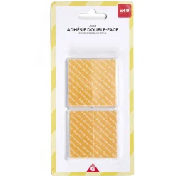 Lot de 40 adhésifs double face multiusage 2,5x2,5cm^Gifi Online