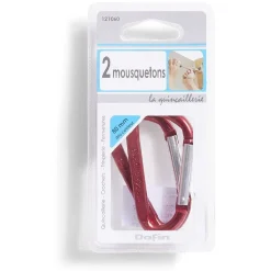 Lot de 2 mousquetons alpins aluminium rouge 80 mm^Gifi Best