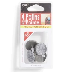 Lot de 4 patins de meuble ronds avec pointe - Ø28 mm^Gifi Best
