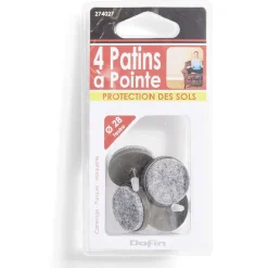 Lot de 4 patins de meuble ronds avec pointe - Ø28 mm^Gifi Best