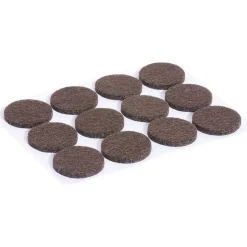 Lot de 12 patins en feutre adhésif marron - Ø22 mm^Gifi Hot