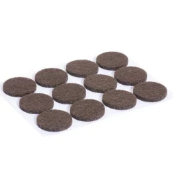 Lot de 12 patins en feutre adhésif marron - Ø22 mm^Gifi Hot