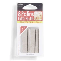 Lot de 8 patins en feutre adhésif ultra puissant - 63x12 mm^Gifi Outlet