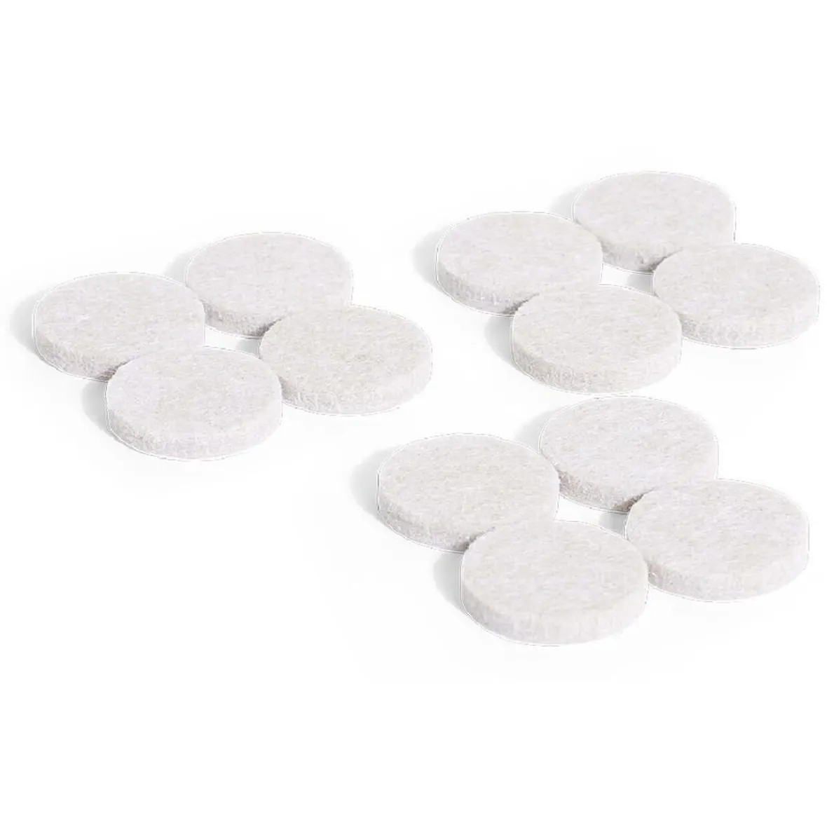 Lot de 12 patins en feutre adhésif ultra puissant beige - Ø25 mm^Gifi Online