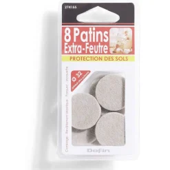 Lot de 8 patins en feutre adhésif ultra puissant beige - Ø32 mm^Gifi Best