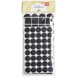 Lot de 104 patins en feutre noir - 3 tailles^Gifi Discount