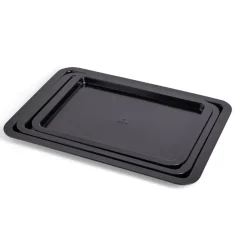 Gifi Cuisson^Lot de 3 plaques à four métal noir 38/43/48x29cm