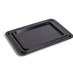 Gifi Cuisson^Lot de 3 plaques à four métal noir 38/43/48x29cm