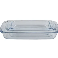Gifi Cuisson^Lot de 3 plats à four empilables en verre