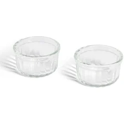 Gifi Cuisson^Lot de 2 ramequins en verre transparent Ø8,5xH4,5cm