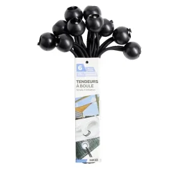 Lot de 10 tendeurs de bâche à boule Ø0,4xL.23cm^Gifi Online