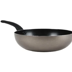 Gifi Cuisson^Lot poêle et wok anti-adhésif argenté