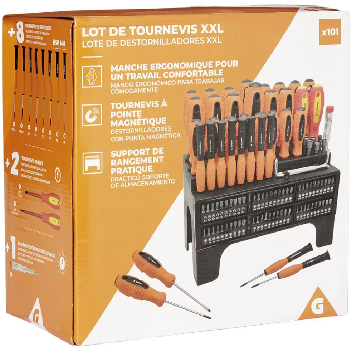 Lot tournevis et embouts 101 pièces^Gifi New