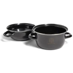 Gifi Cuisson^Marmite à moules avec couvercle acier noir Ø18xH16,5cm