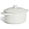 Gifi Cuisson^Mini cocotte individuelle en céramique avec couvercle - gris ou blanc