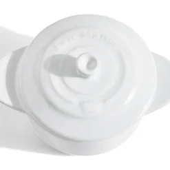 Gifi Cuisson^Mini cocotte individuelle en céramique avec couvercle - gris ou blanc