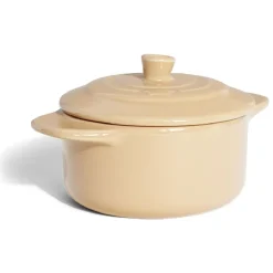 Gifi Cuisson^Mini cocotte individuelle en céramique avec couvercle - marron clair ou foncé