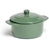 Gifi Cuisson^Mini cocotte individuelle en céramique avec couvercle - rouge ou vert