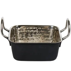 Gifi Cuisson^Mini plat à four carré noir ou cuivre effet martelé