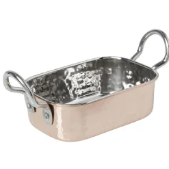 Gifi Cuisson^Mini plat à four rectangulaire noir ou cuivre effet martelé