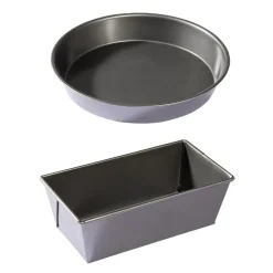 Gifi Cuisson^Moule à cake + Moule à manqué métal anti-adhérent
