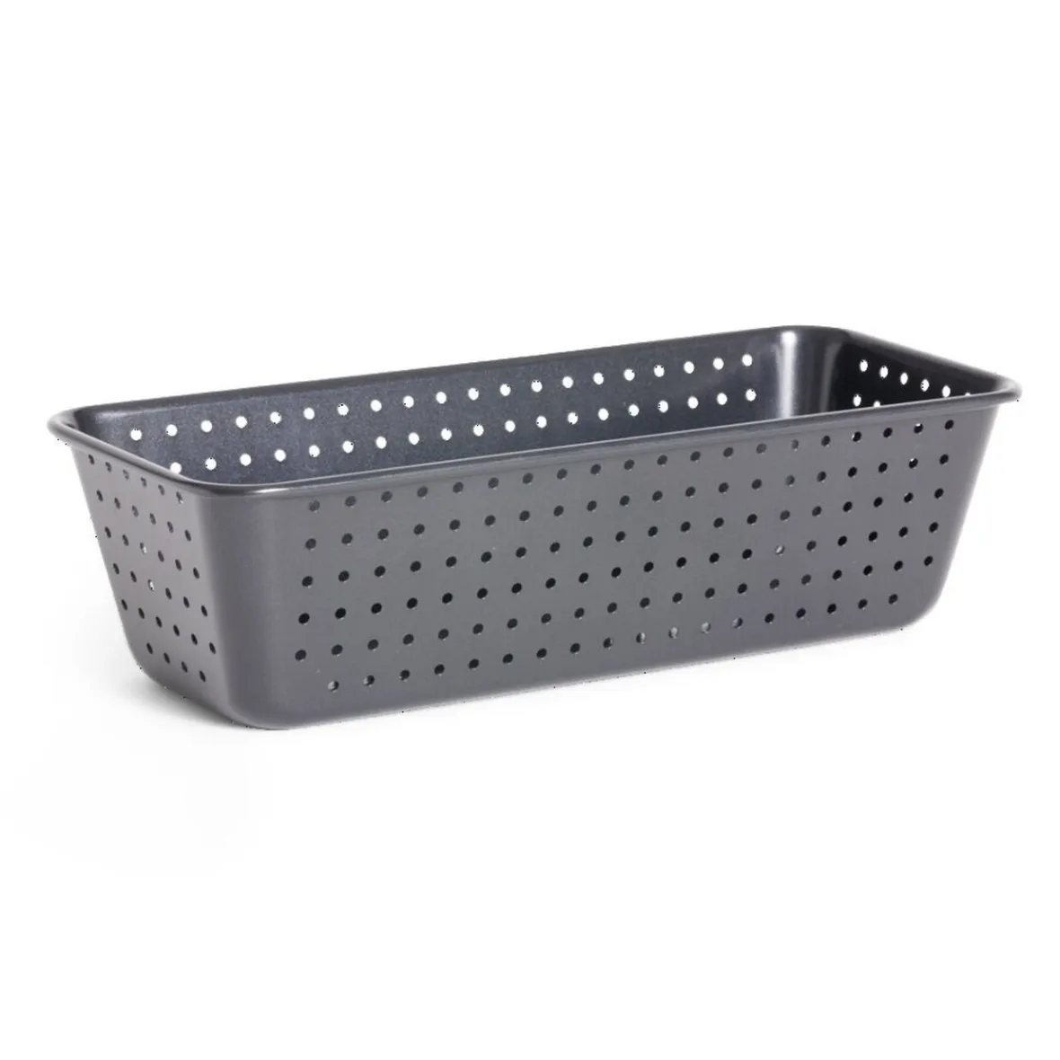 Gifi Cuisson^Moule à cake perforé acier noir 25x7xH2,5cm