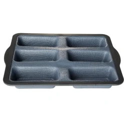 Gifi Cuisson^Moule à financiers gris et noir x6